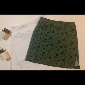 S HALARA Butterfly Mini Skirt (green)